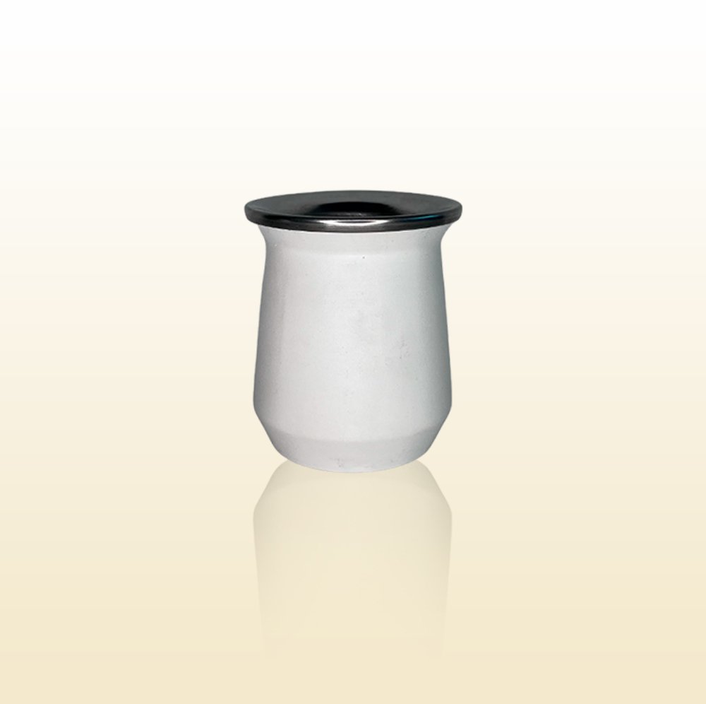 Mate de acero inoxidable color blanco simil standley. Color blanco